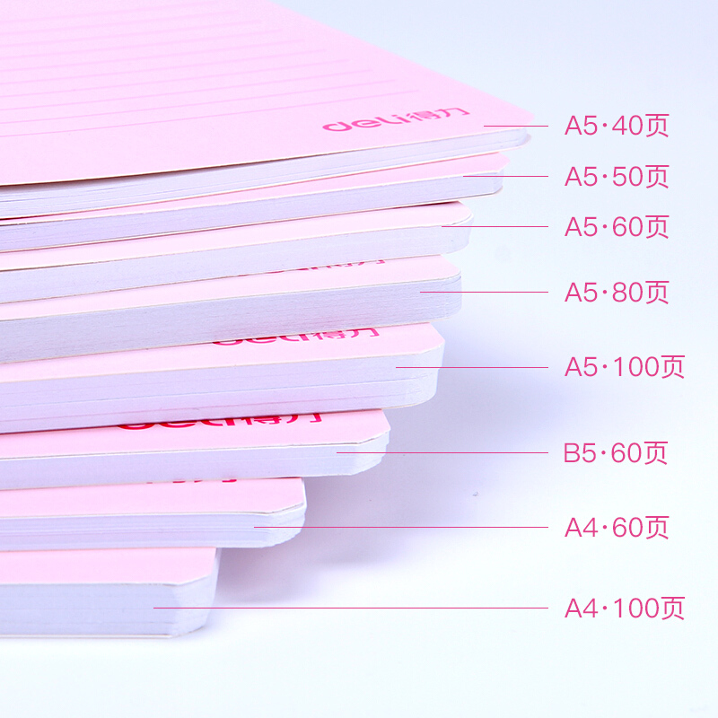 得力（deli） 7684 螺旋裝訂本 記事本 A5/80頁 6本裝_http://m.bzsa.cn/img/images/C201902/1550813612212.jpg