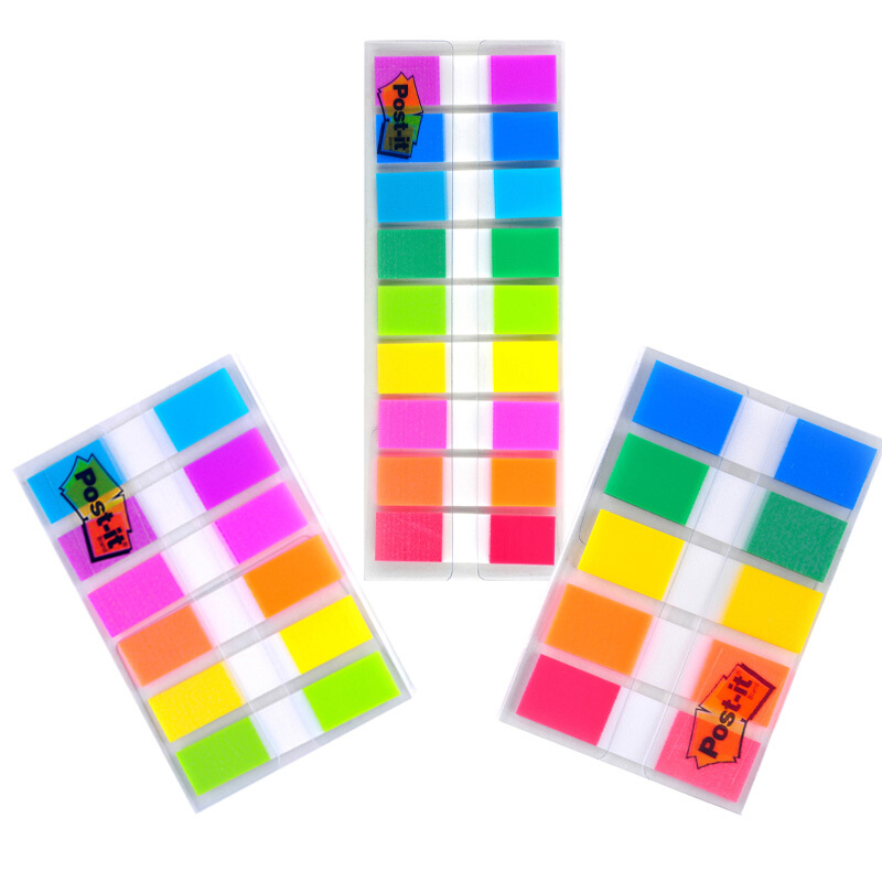 3M（Post-it） 683-9CF 透明抽取式指示標簽 12*44mm 10張*9色/包_http://m.bzsa.cn/img/images/C201902/1551167452725.jpg