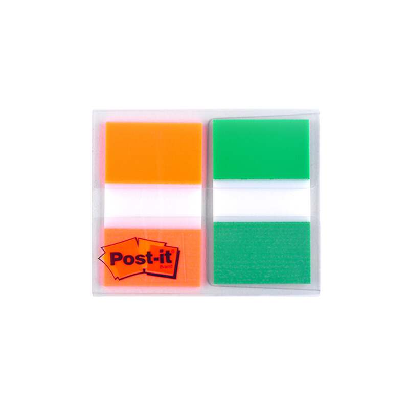 3M（Post-it） 680-2PK-2 透明指示標(biāo)簽/報(bào)事貼 綠橙 20張*2色/包_http://m.bzsa.cn/img/images/C201902/1551170435024.jpg