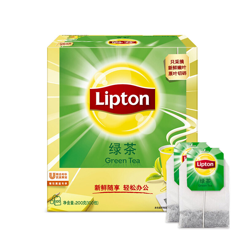 立頓（Lipton） 茶葉 100包200g 袋泡茶茶包(綠茶)_http://m.bzsa.cn/img/images/C201902/1551337854615.jpg