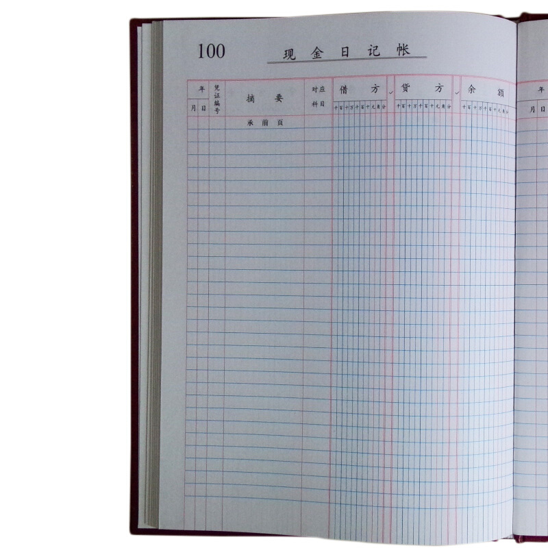 成文厚 借貸式110現(xiàn)金日記賬 16K（19*26.2cm）100頁/本 _http://m.bzsa.cn/img/images/C201903/1551427252412.jpg