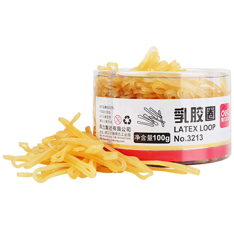 得力（deli） 3213 強(qiáng)韌性乳膠圈 橡皮筋 筒裝100g_http://m.bzsa.cn/img/images/C201903/1551687787331.jpg