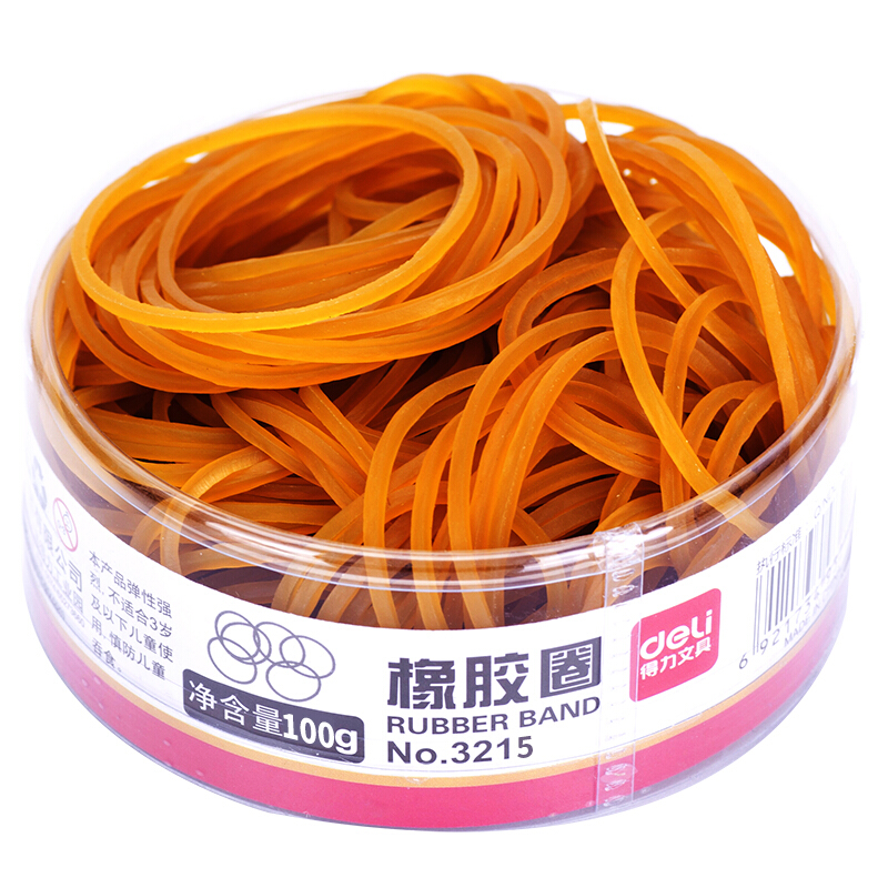 得力（deli） 3215 橡皮筋 乳膠圈  筒裝  100g_http://m.bzsa.cn/img/images/C201903/1551688338607.jpg