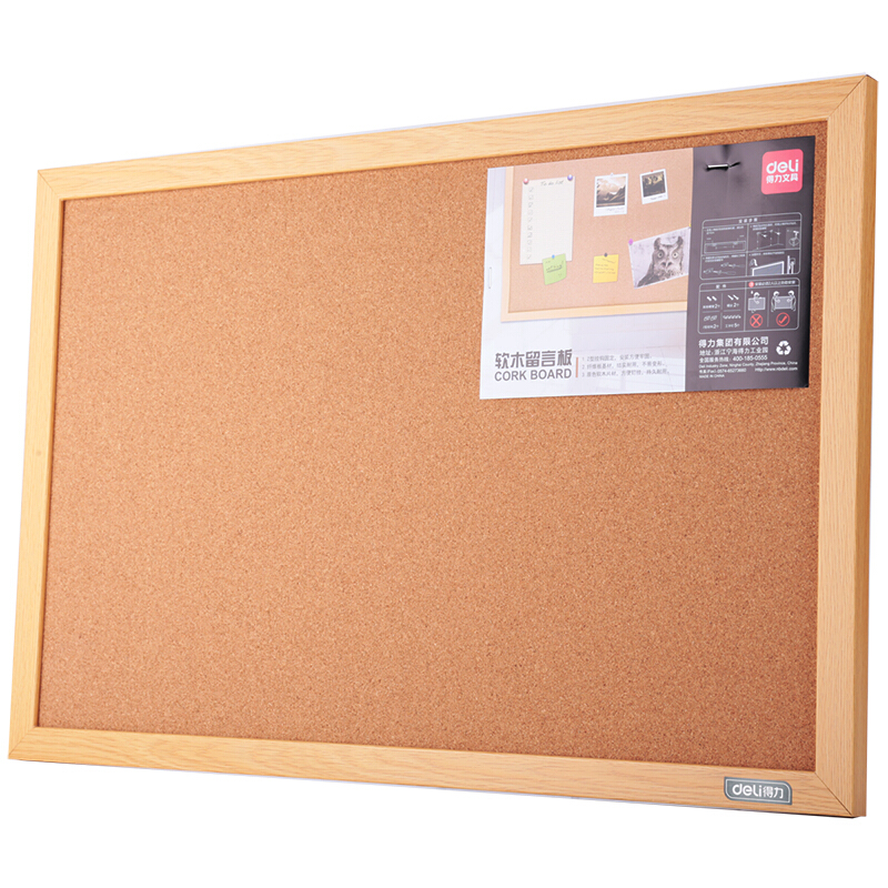 得力（deli） 8762 60*40cm軟木板/留言板/照片墻（木邊框、針插留言） _http://m.bzsa.cn/img/images/C201903/1551852148680.jpg