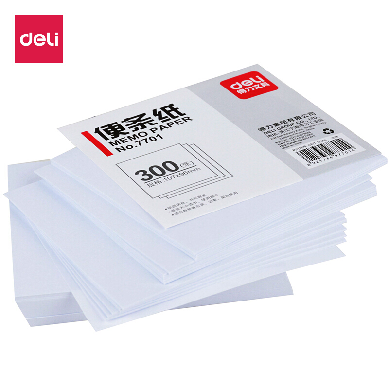得力（deli） 7701 便簽紙/便條紙（107*96mm）300張 _http://m.bzsa.cn/img/images/C201903/1551853793608.jpg