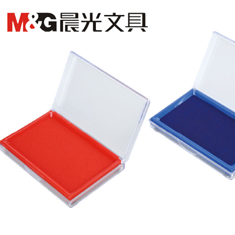 晨光（M&G） AYZ97513 財務(wù)專用方形透明快干印臺印泥138*88mm(藍色)_http://m.bzsa.cn/img/images/C201903/1552026369787.jpg