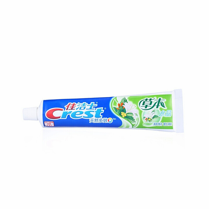 佳潔士（CREST） 草本水晶牙膏（清爽薄荷香型）90g_http://m.bzsa.cn/img/images/C201903/1552036235078.jpg