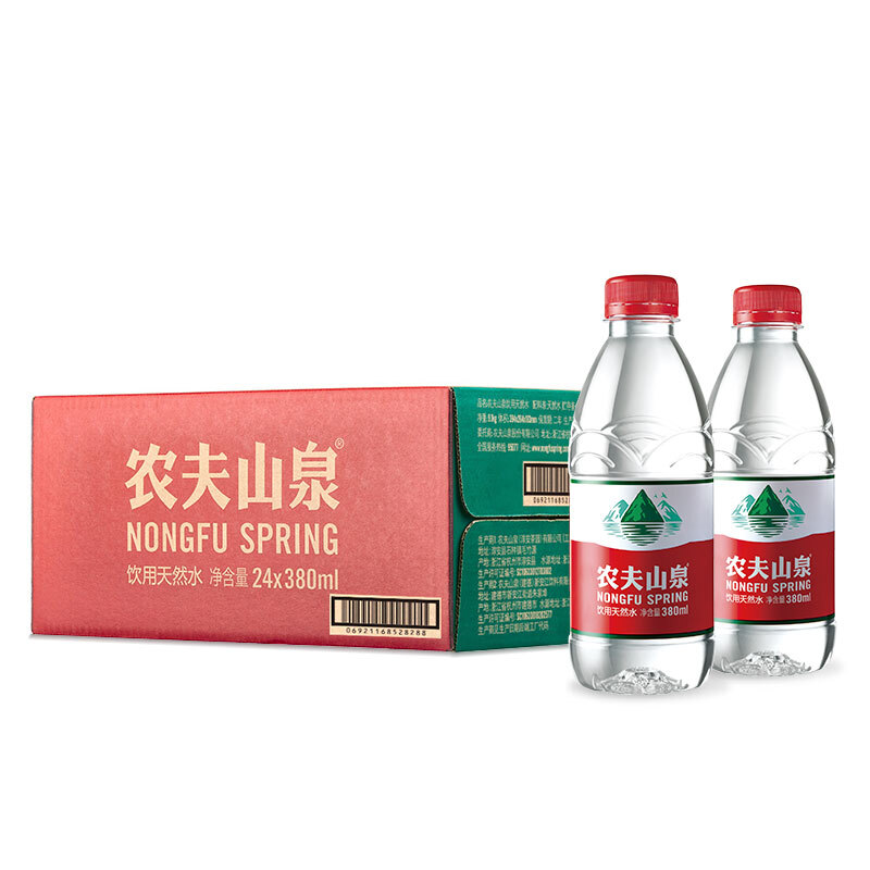 農(nóng)夫山泉（NONGFU SPRING） 380ml  飲用天然水 1*24瓶 整箱_http://m.bzsa.cn/img/images/C201903/1552381569684.jpg