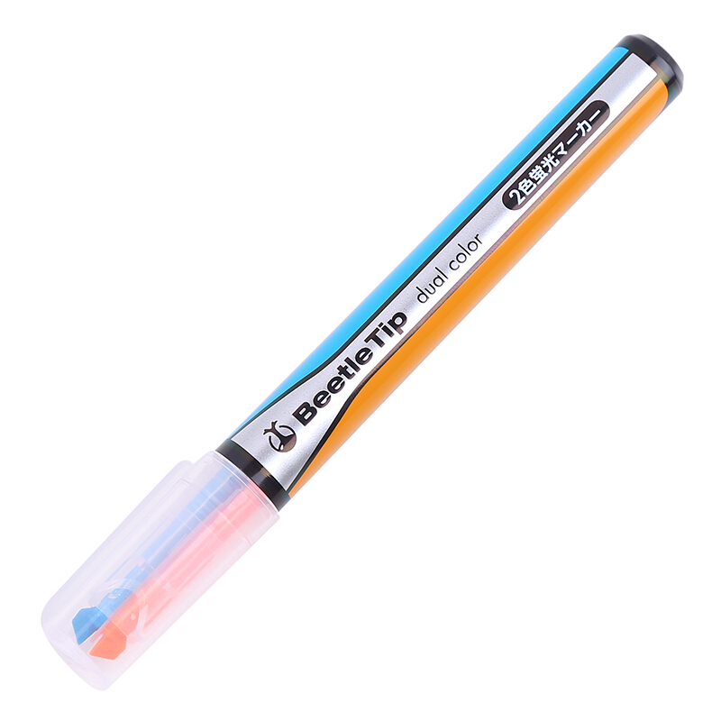 國譽(yù)(KOKUYO)雙色甲殼蟲雙頭熒光筆PM-L303-3S_http://m.bzsa.cn/img/images/C201906/1560924731609.jpg