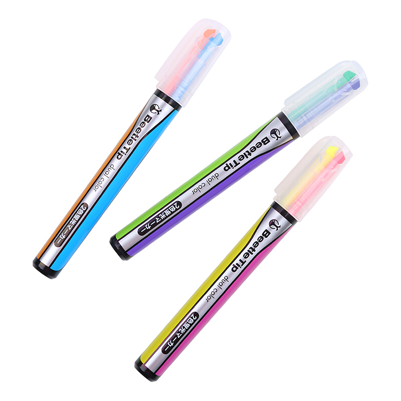 國譽(yù)(KOKUYO)雙色甲殼蟲雙頭熒光筆PM-L303-3S_http://m.bzsa.cn/img/images/C201906/1560924734702.jpg