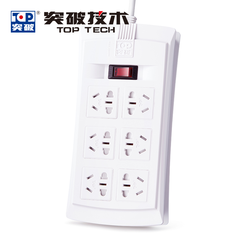突破 D1K62(原TZ-C162)*6位總控*過載保護(hù)、保護(hù)門*新國標(biāo)插座 (3米)_http://m.bzsa.cn/img/images/C201906/1561018034842.png