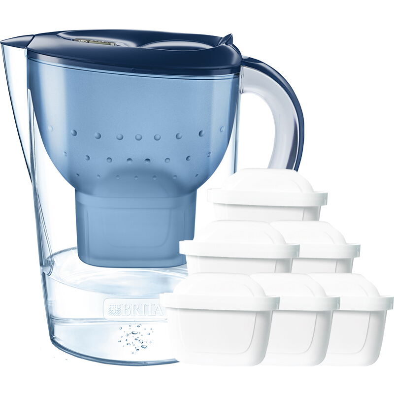 碧然德（BRITA）濾水壺 Marella藍色3.5L 1壺6芯_http://m.bzsa.cn/img/images/C201907/1562922637470.jpg