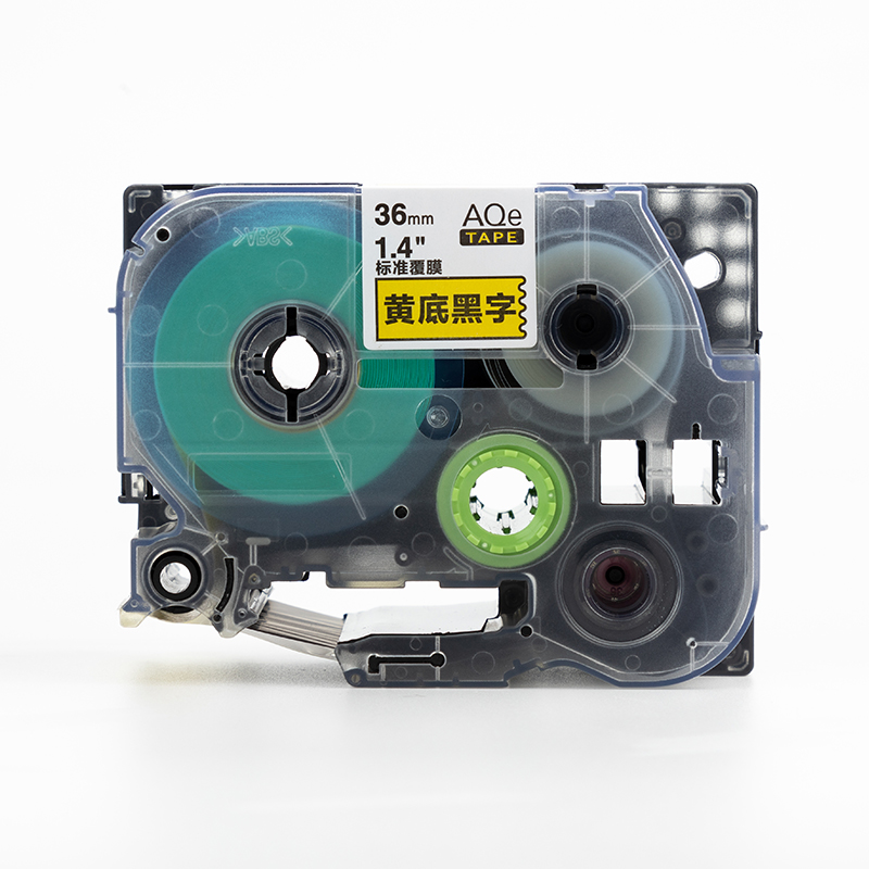 愛墨 AQe-641（18mm）標準覆膜標簽打印機色帶  白底黑字_http://m.bzsa.cn/img/images/C201907/1564102988896.jpg