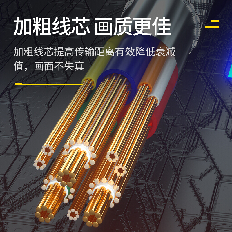 山澤(SAMZHE)工程級VGA線 vga3+6 投影儀線電腦顯示器連接線10米/VM-2100_http://m.bzsa.cn/img/images/C201910/1571204383690.jpg
