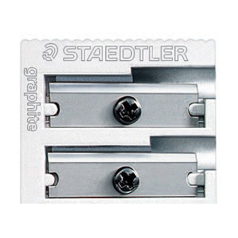 施德樓（Staedtler）卷筆刀金屬全鋼制轉(zhuǎn)筆刀削筆刀筆刨雙孔51020_http://m.bzsa.cn/img/images/C201911/1574906854298.jpg