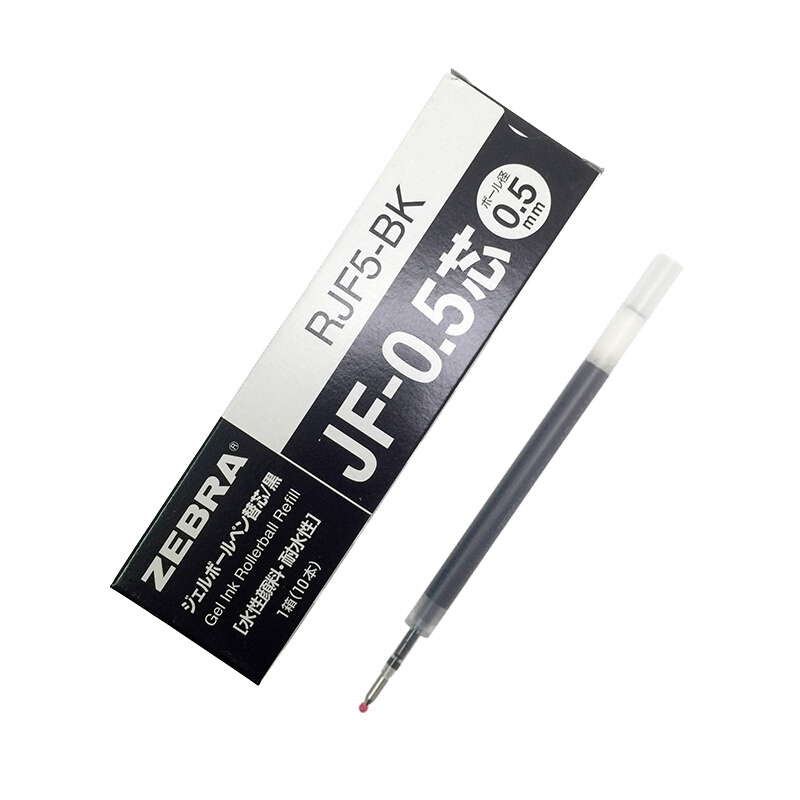 斑馬（ZEBRA）0.5mm按動中性筆替芯RJF5-BK/10支裝(黑色筆芯)_http://m.bzsa.cn/img/images/C202007/1594368379646.jpg
