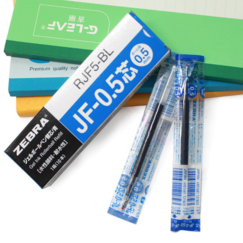 斑馬（ZEBRA）0.5mm按動中性筆芯 RJF5-BL/10支裝(藍(lán)色筆芯)_http://m.bzsa.cn/img/images/C202007/1594368583720.jpg