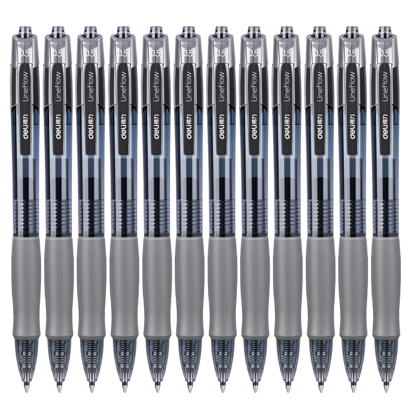 得力（deli）S08 按動子彈頭中性筆 黑色簽字筆 0.5mm 12支/盒_http://m.bzsa.cn/img/images/C202009/1599199480447.jpg
