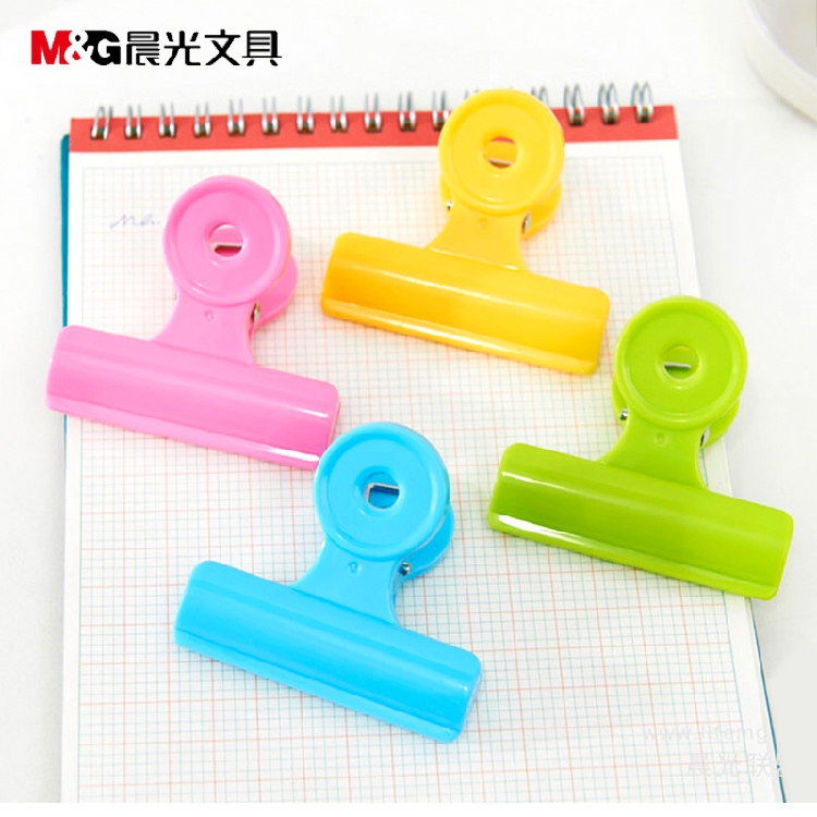 晨光（M&G） ABS92751 彩色塑膠票夾票據(jù)夾 64mm 5只袋 _http://m.bzsa.cn/img/images/C202009/1600147313349.jpg