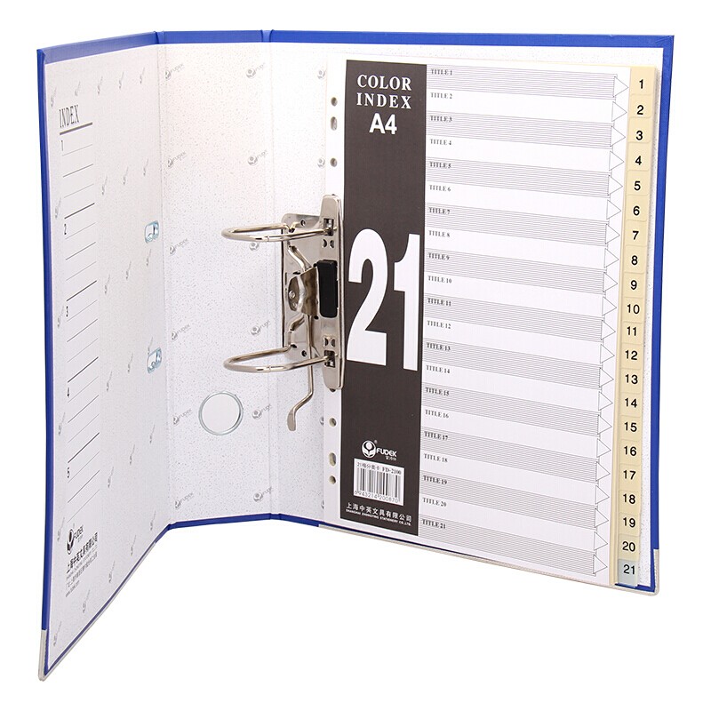 富得快A4索引11孔PP彩色21頁FD2100_http://m.bzsa.cn/img/images/C202012/1607055027846.jpg