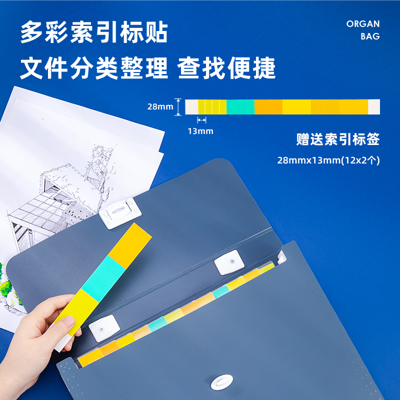 得力(deli)13格A4手提風(fēng)琴包多層文件夾 樂素系列學(xué)生試卷收納袋資料冊(cè)補(bǔ)習(xí)包 淺藍(lán)72593_http://m.bzsa.cn/img/images/C202107/1625818245452.jpg