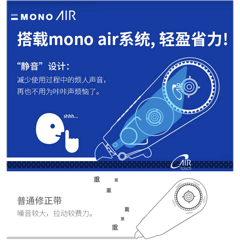 TOMBOW蜻蜓修正帶多彩涂改帶替芯可換長10M 黑色本體九個裝CT-CAX5C_http://m.bzsa.cn/img/images/C202110/1634278350869.jpg