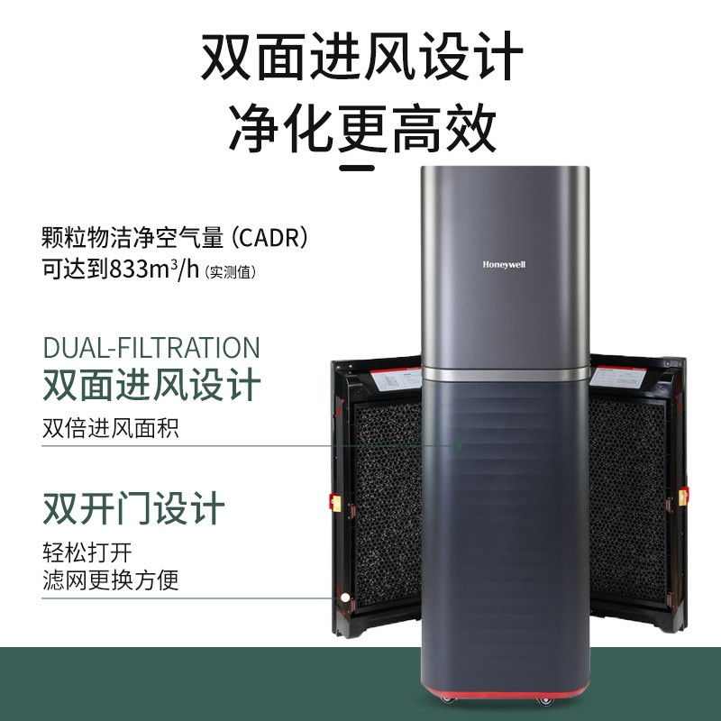 霍尼韋爾（Honeywell） KJ810G93G空氣凈化器 商務辦公除甲醛 大空間除霧霾凈化器遙控款_http://m.bzsa.cn/img/images/C202204/1648864602319.jpg