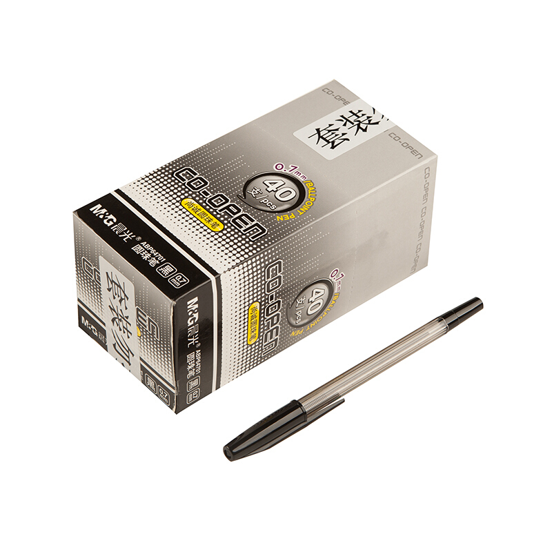 晨光（M&G） ABP64701 子彈頭圓珠筆 中油筆 原子筆0.7mm 40支/盒 (簡約黑色) _http://m.bzsa.cn/img/sp/101/fcc8ba70-3884-4fab-8eeb-162f2f09b30a.jpg