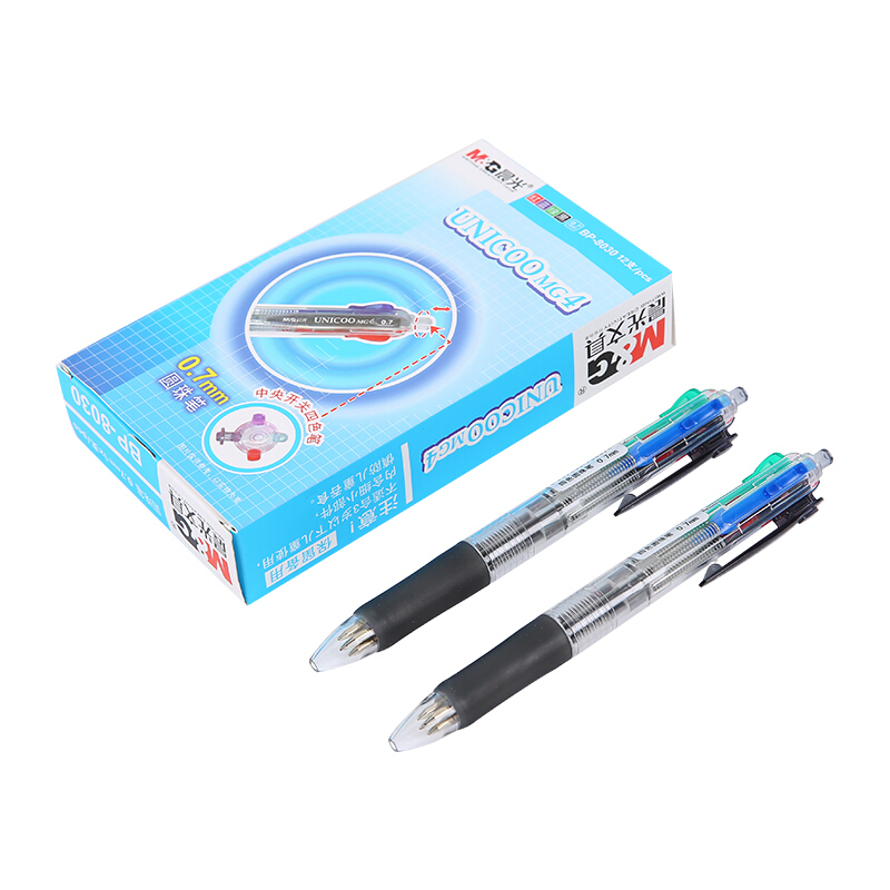 晨光（M&G） BP8030 四色子彈頭按動圓珠筆 多功能中油筆原子筆0.7mm,12支/盒_http://m.bzsa.cn/img/sp/101/ff859beb-e1e4-4452-985f-7dff551637e0.jpg