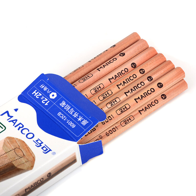 馬可（Marco） 6001-12CB 書寫鉛筆 原木色六角桿（2H）_http://m.bzsa.cn/img/sp/102/1f2d07a0-85dd-4b2a-8d02-0bda58e446bf.jpg