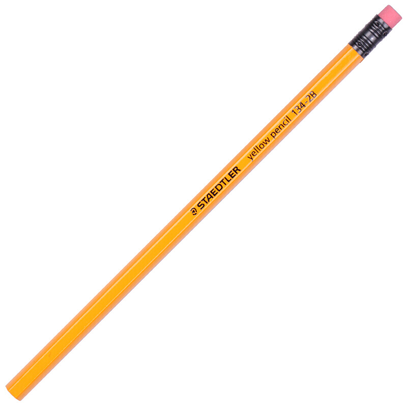 施德樓（Staedtler） 134 黃桿鉛筆 帶橡皮頭 12支裝（2B）_http://m.bzsa.cn/img/sp/102/cd0a3b74-c439-4784-9b69-e6fb448b9c38.jpg