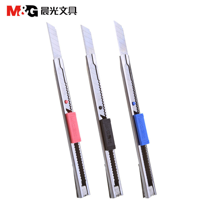 晨光（M&G） ASS91314 金屬美工刀 裁紙刀 壁紙刀 顏色隨機_http://m.bzsa.cn/img/sp/142/40483666-1327-4332-81c9-74dcd122f14a.jpg
