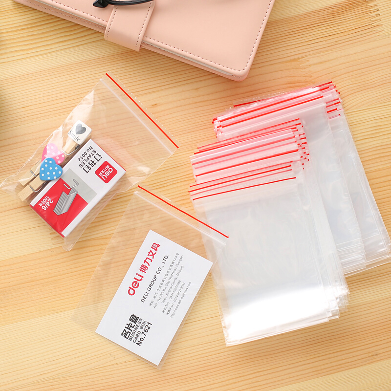 得力（deli） 3024 自封袋(透明)-5號(hào)(100個(gè)/包)150ｘ100mm0.04mm_http://m.bzsa.cn/img/sp/206/80d8bae9-de14-404d-a7b3-387495d63b6c.jpg