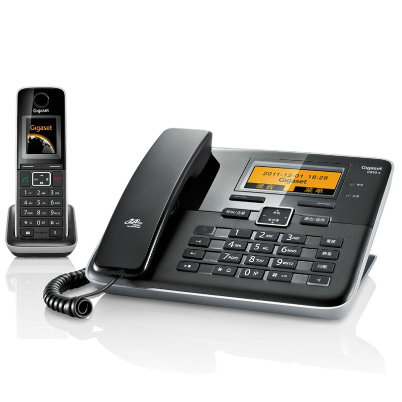 集怡嘉（Gigaset） C810A 原西門子品牌 無(wú)繩數(shù)字答錄電話機(jī)免提通話一拖一子母機(jī)(鋼琴黑)_http://m.bzsa.cn/img/sp/2147/68cfff58-0acb-450b-9e8a-34d733d7fa3f.jpg