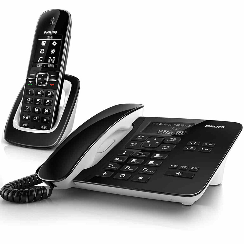 飛利浦（PHILIPS） DCTG492 語音報(bào)號黑名單中文數(shù)字子母機(jī)一拖一家用辦公會議坐固定固話無線電話機(jī)座機(jī)無繩電話機(jī)（黑色）_http://m.bzsa.cn/img/sp/2147/a1f35b94-0358-4591-8902-15d6bc149957.jpg