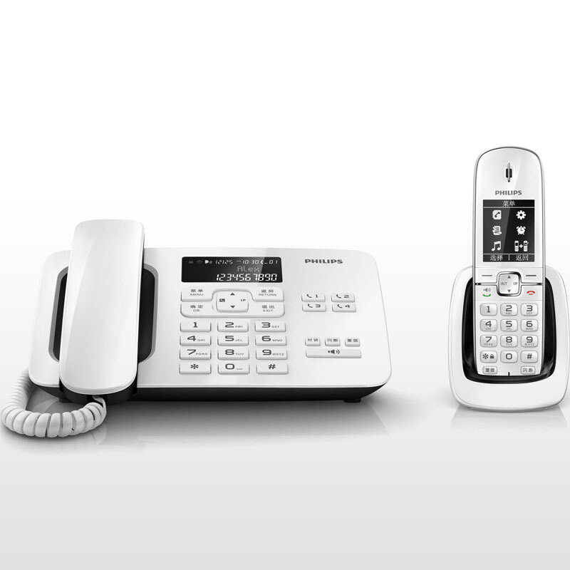 飛利浦（PHILIPS） DCTG492 語音報號黑名單中文數(shù)字子母機一拖一家用辦公會議坐固定固話無線電話機座機無繩電話機（白色）_http://m.bzsa.cn/img/sp/2147/b728aab2-3ad8-4ee4-af84-b0b532d51a7a.jpg