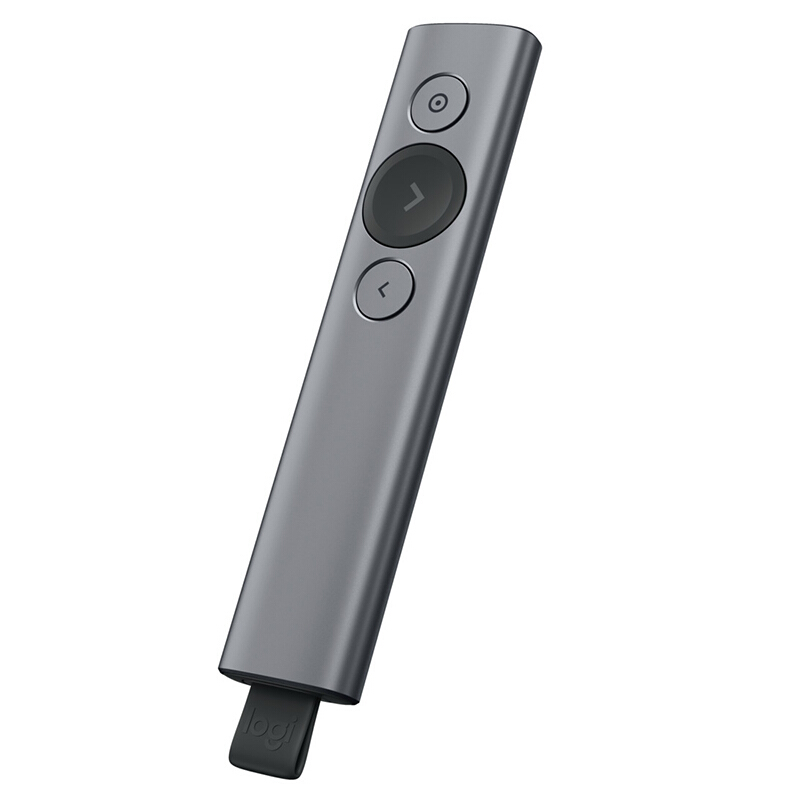羅技（Logitech） Spotlight 無線演示器 投影筆 翻頁器 非激光筆 演示筆 演講神器 放大聚焦液晶屏可顯 (灰色) _http://m.bzsa.cn/img/sp/242/428f7f70-424b-4e9d-8e7b-97c56e456279.jpg