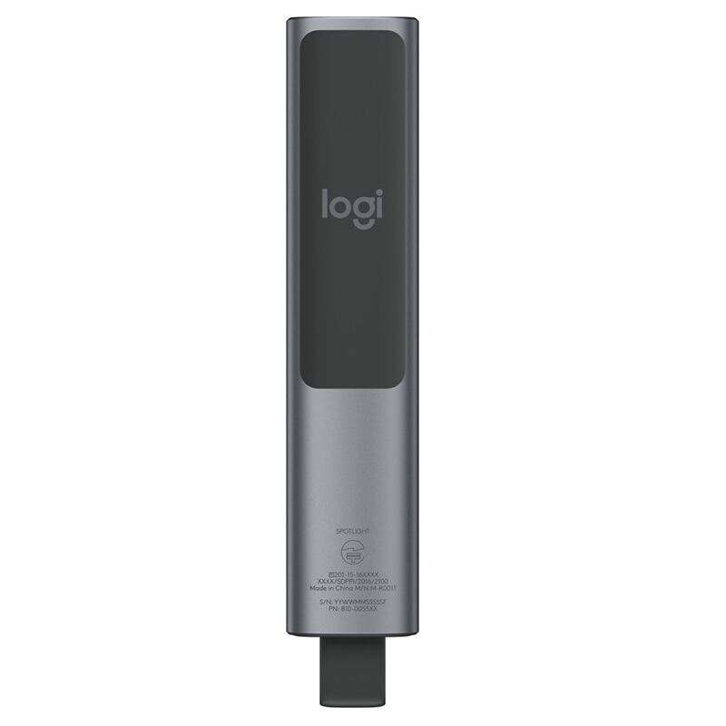 羅技（Logitech） Spotlight 無線演示器 投影筆 翻頁器 非激光筆 演示筆 演講神器 放大聚焦液晶屏可顯 (灰色) _http://m.bzsa.cn/img/sp/242/9a858a95-b5d5-4801-836b-42b3c7261971.jpg
