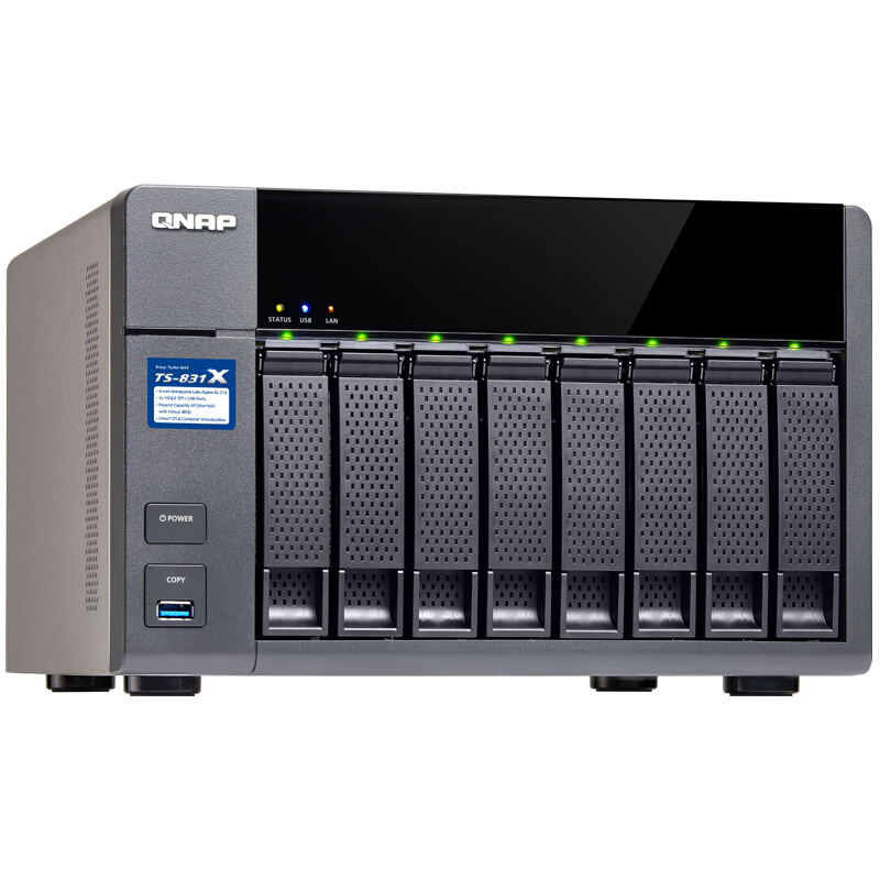 威聯(lián)通（QNAP） TS-831X-8G 高效能四核處理器,內(nèi)建雙10GbE SFP+ 網(wǎng)絡(luò)端口 八盤位NAS網(wǎng)絡(luò)存儲器（無內(nèi)置硬盤）_http://m.bzsa.cn/img/sp/275/41512f95-85c2-4d7d-8389-da97cc35a780.jpg