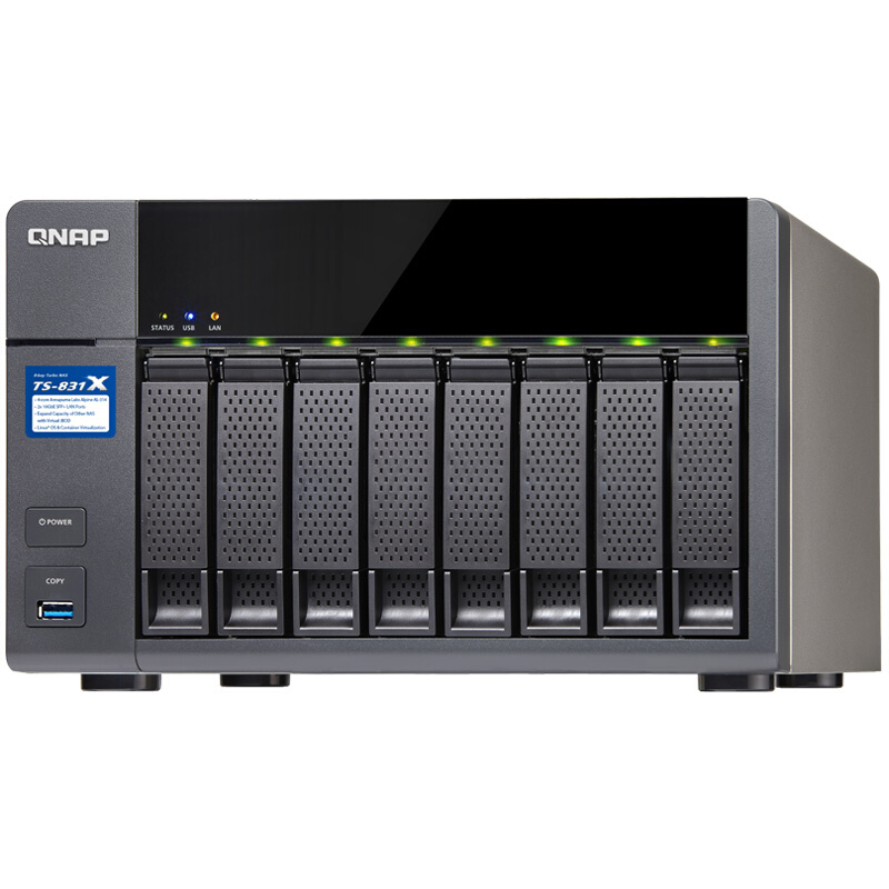 威聯(lián)通（QNAP） TS-831X-8G 高效能四核處理器,內(nèi)建雙10GbE SFP+ 網(wǎng)絡(luò)端口 八盤位NAS網(wǎng)絡(luò)存儲器（無內(nèi)置硬盤）_http://m.bzsa.cn/img/sp/275/9ceede8f-6625-4a77-84c8-68813657cf37.jpg
