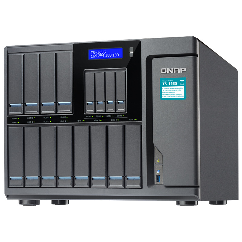 威聯(lián)通（QNAP） TS-1635-4G 十六盤位網(wǎng)絡存儲 四核處理器 內(nèi)建2個10GbE SFP+ 網(wǎng)絡端口 商用級NAS_http://m.bzsa.cn/img/sp/275/ef14fae1-f23f-4712-972d-7e9ceb97989c.jpg