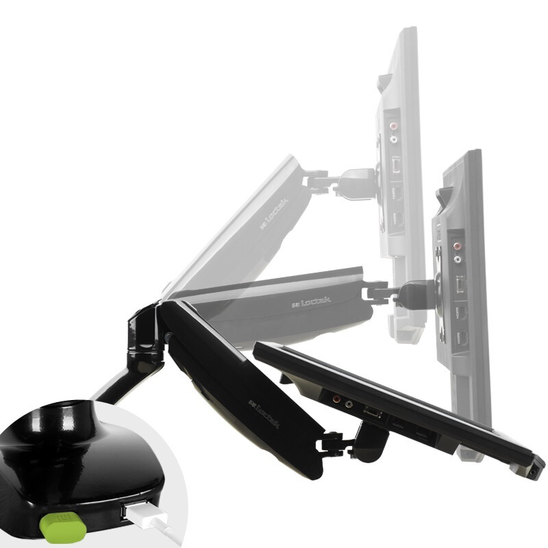 樂歌（Loctek） D5 液晶電腦顯示器支架 桌面底座旋轉(zhuǎn)升降伸縮架（黑色）_http://m.bzsa.cn/img/sp/296/85878bbd-9637-4ed7-abdf-8bfba9a1b70a.jpg