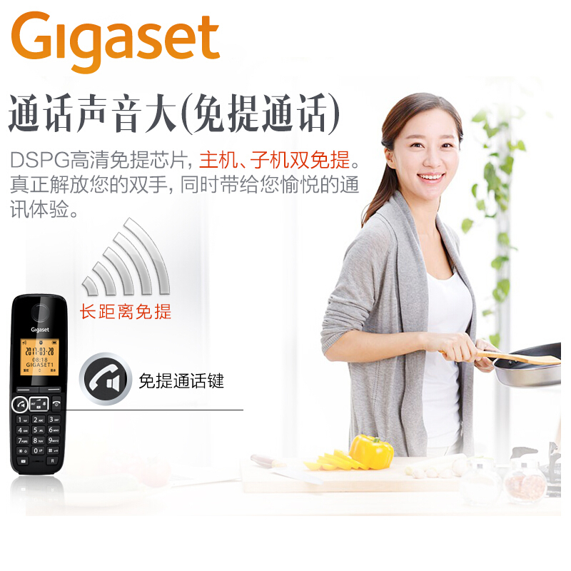 集怡嘉（Gigaset） DL310 原西門(mén)子品牌電話(huà)機(jī) 數(shù)字無(wú)繩電話(huà)家用子母機(jī)中文來(lái)電顯示一拖一辦公固定無(wú)線(xiàn)電話(huà)座機(jī)（白色）_http://m.bzsa.cn/img/sp/329/15e4dd1e-c369-4d91-9e79-e838dd921dbf.jpg