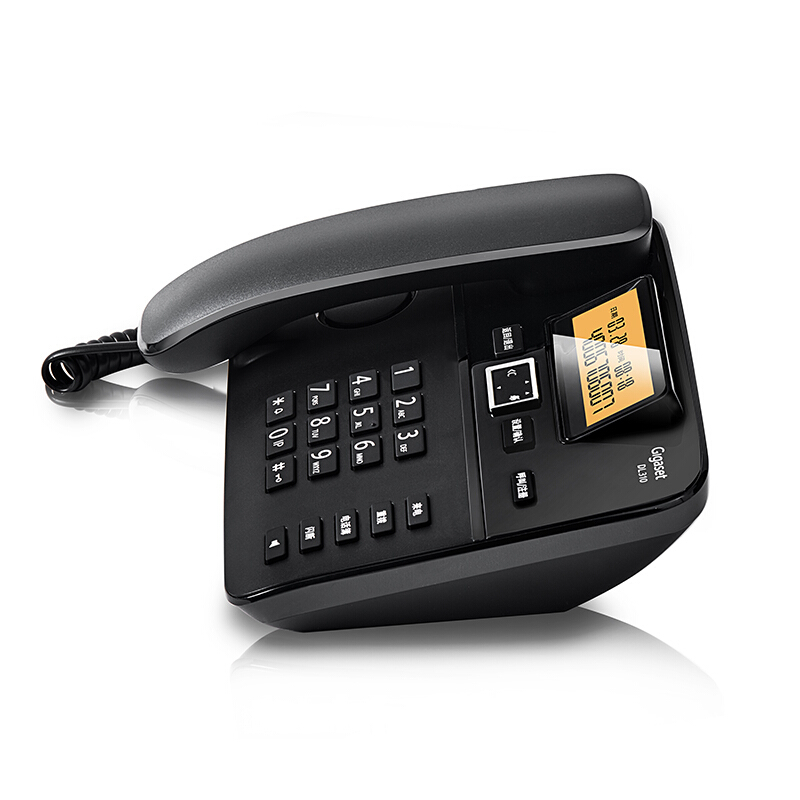 集怡嘉（Gigaset） DL310 原西門子品牌電話機 數(shù)字無繩電話家用子母機中文來電顯示一拖一辦公固定無線電話座機（黑色）_http://m.bzsa.cn/img/sp/329/db64d9ea-74b9-4e99-8972-347a38bdc443.jpg