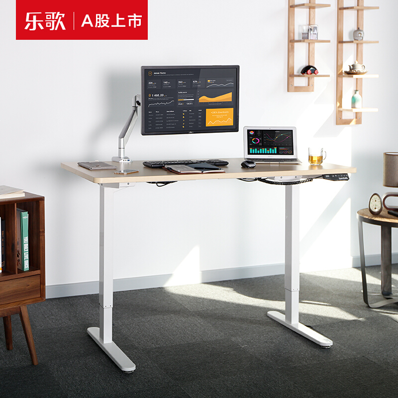 樂歌（Loctek） E1D 站立辦公電動升降桌套裝 (白色桌架/原木色桌板/方形1800x800mm) _http://m.bzsa.cn/img/sp/361/4e541634-9bb1-4bcd-8083-8d9d54961afe.jpg