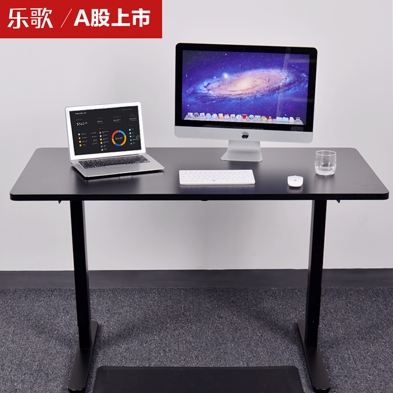 樂(lè)歌（Loctek） E1D 站立辦公電動(dòng)升降桌套裝 (雅黑/方型1400x700mm) _http://m.bzsa.cn/img/sp/361/86fca60e-abd4-47be-a77c-84dcff9ecd3d.jpg