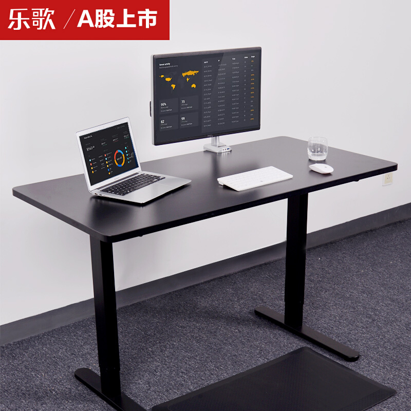 樂(lè)歌（Loctek） E1D 站立辦公電動(dòng)升降桌套裝 (雅黑/方型1400x700mm) _http://m.bzsa.cn/img/sp/361/8e2c1425-5c6d-484a-8de8-7a189281477f.jpg