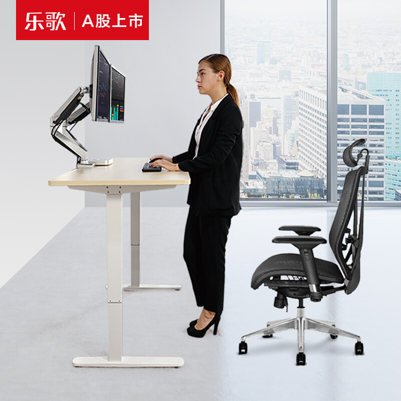 樂歌（Loctek） E1D 站立辦公電動升降桌套裝 (白色桌架/原木色桌板/方形1800x800mm) _http://m.bzsa.cn/img/sp/361/d1a9edbd-33b4-45f8-9a43-71192e4ea827.jpg