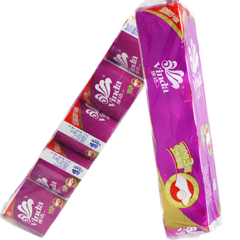 維達(dá)（Vinda） V4131 特柔卷筒紙衛(wèi)生紙 紫色 180g *10卷_http://m.bzsa.cn/img/sp/382/3fc8a4c3-90e0-4731-af4d-bdd46bffd5d8.jpg