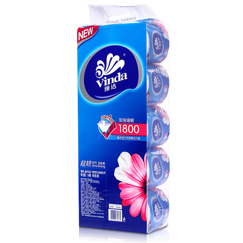 維達(dá)（Vinda） V4688 4層柔韌系列卷紙衛(wèi)生紙 180g x 10卷_http://m.bzsa.cn/img/sp/382/905560c4-b6c4-4186-ab4e-af6538d6de37.jpg